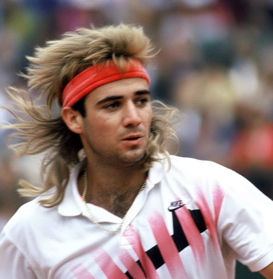 La melena de Agassi era una peluca sujeta con veinte clips